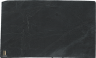Stormy Black Soapstone:133″ x 79″ x 3cm

Material Finish: Honed

Product Overview:
Aesthetic Features : Before mineral oil treatment, this is a dark  gray soapstone with light veining. After mineral oil treatment is becomes a much darker charcoal gray/black and the lighter veining is pronounced. This timeless soapstone countertop exudes elegance and sophistication.

Perfectly balancing luxury with a commanding presence, it will be a standout feature in any space.

Applications: Ideal for both indoor and outdoor installations.

Common Uses:

Outdoor Spaces: Perfect for outdoor kitchens, BBQ surrounds, patio bars, poolside counters, garden workstations, beverage stations, fire pit surrounds, buffet stations, backyard prep areas, outdoor sinks, wet bars, rooftop terrace countertops, and pizza oven surrounds.
Indoor Spaces: Excellent for kitchen countertops, bathroom vanities, kitchen islands, laundry room counters, wet bars, tabletops, backsplashes, waterfall edges, and shower surrounds.
Design Style: Classic Black Soapstone

Product Information:
Stain Resistance

Exceptional Resistance: Non-porous surface eliminates the need for sealing.
Scratch Resistance

Good Protection: Harder than average soapstone due to its lower Talc contents.  
Heat Resistance

Superior Performance: Handles high temperatures, making it perfect for kitchen use.
Hardness

Harder Than Average Soapstone 
Periodic Maintenance

No Sealing Needed: Non-porous, though periodic oiling is suggested to maintain darker  appearance.
Country of Origin

Brazil
Item Weight

Density: 22 lbs per square foot.