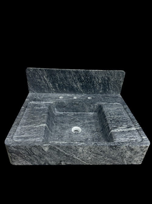 Amazonia deck mounted soapstone lavatory sink