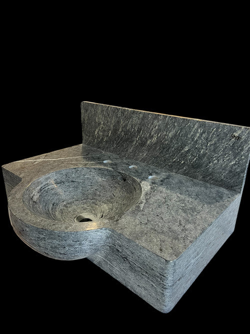 Bossa wall mounted soapstone lavatory sink