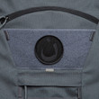 Nün patch, black background, black embroidery