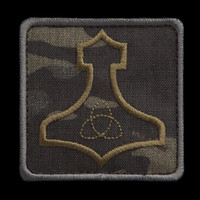 Mjölnir patch, MultiCam Black background