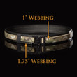 Thin-Line Cobra Belt, black 1.75" webbing, MultiCam 1" webbing