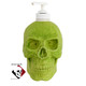 Zombie green skull soap dispenser for bath vanity or kitchen counter.  Made in the USA