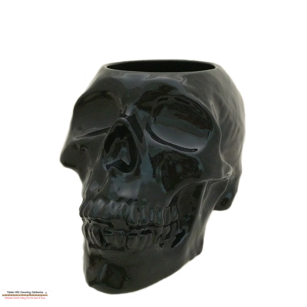 Skull Utensil Holder Container Or Planter For Pirate Skull Kitchen