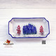 Ceramic Eyeglass Tray Fashion Eye Wear Holder with Hand Painted Bluebonnet Wildflowers Texas Art