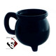 Black witch cauldron mug. Finished with black gloss lead free glaze.