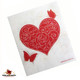 Red Heart Valentine Swedish Dishcloth.
