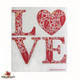 LOVE Heart Valentine Swedish Dishcloth.