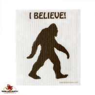 Bigfoot - I Believe Design Swedish Dishcloth.