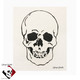 Large Skull Design Swedish Dishcloth for Halloween.