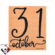 This orange Swedish dishcloth with 31 october is perfect for Halloween and other such times.