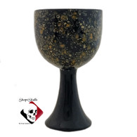 Simple ceramic goblet for beverages.