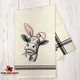 Cow with Bunny Ears Easter Farmhouse Kitchen Towel.