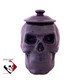 Purple skull sugar bowl or bath vanity container.