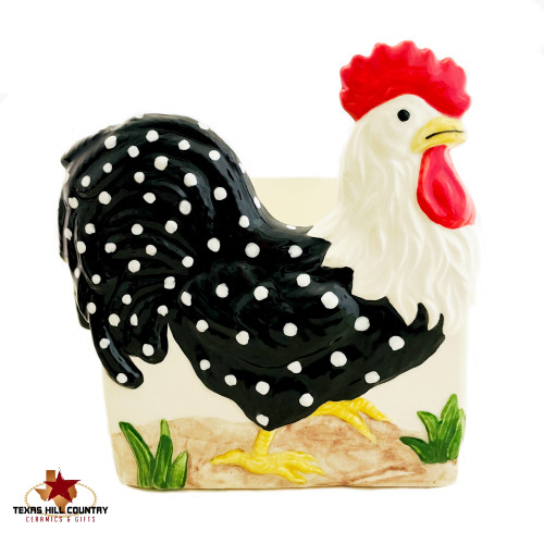 Chicken napkin holder perfect for adding a little Texas Farmhouse charm to your kitchen or dining area.