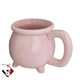 Light pink cauldron mug.