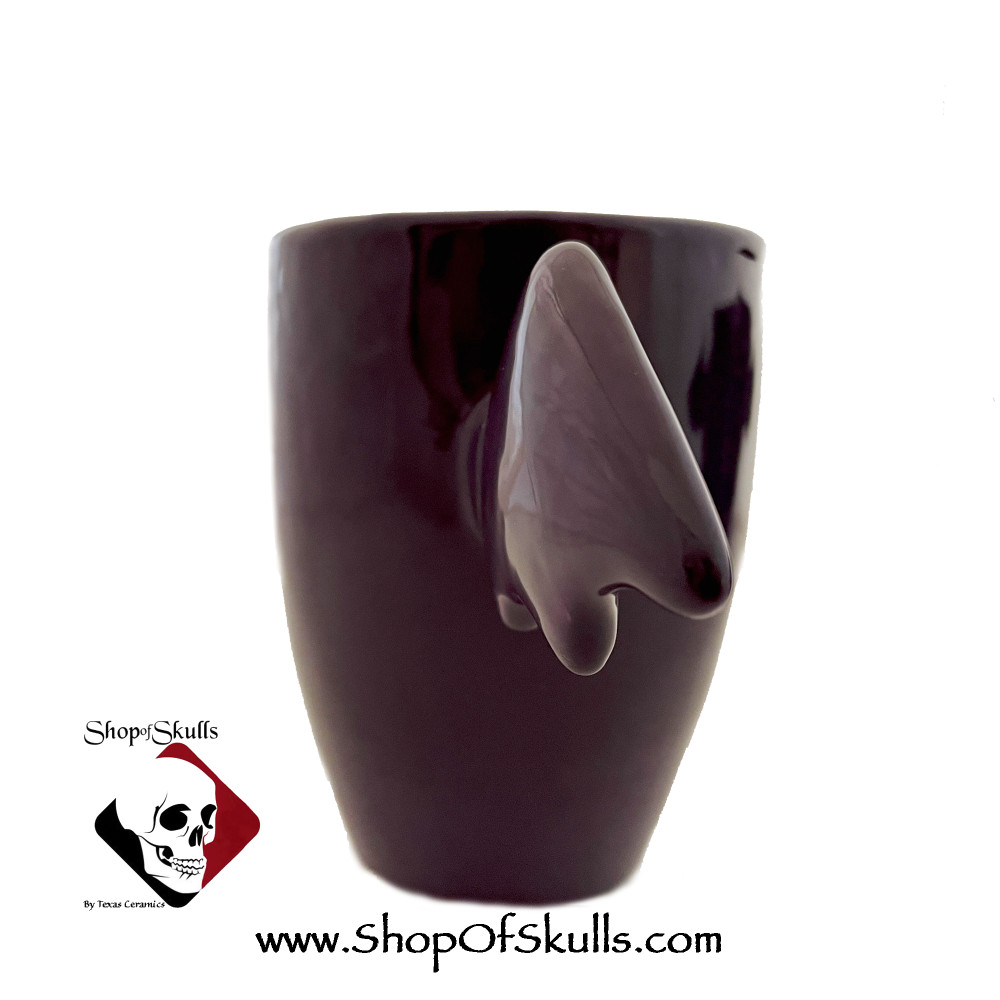 Bat Wing Handled Mug in Purple Gloss Finish, Ceramic Coffee or Tea Cup for  Hot or Cold Beverages Halloween Vampire Decor - Texas Hill Country Ceramics