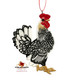 Country Rooster or Chicken Free Standing Lace Ornament, Made in the USA.