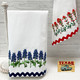 Pair the bluebonnet border towel with the Indian Paintbrush border towel for a totally true Texas Kitchen!