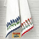 Also available is a towel with Texas Bluebonnet Wildflowers border with blue trim. 