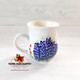 Pottery Style ceramic mug with hand painted Texas Bluebonnet Wildflowers.