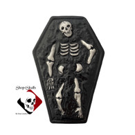 Coffin Box with Skeleton Top Halloween Decor