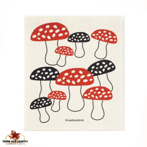Mushrooms Swedish Dishcloth