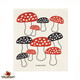 Mushrooms Swedish Dishcloth