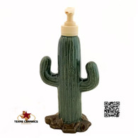 Tall Saguaro Cactus Pump Dispenser for Soap or Lotion Southwestern Style Kitchen Decor or Bath Vanity Desert Decor -  Made in the USA