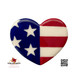 Heart shaped magnet - American flag.