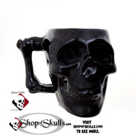Black skull mug 100% Made in the USA!