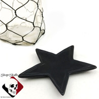 Black star tea bag holder or small spoon rest, Halloween Decor.