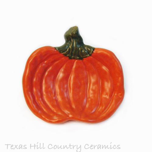 Pumpkin tea bag holder small spoon rest or party favor, holiday decor
