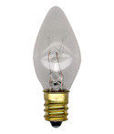 Tapered light bulb 7 1/2 watt for small ceramic Christmas trees and wreaths made by Texas Hill Country Ceramics