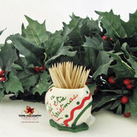 Old fashion style ornament toothpick holder for the Holiday season!  Made in the USA.