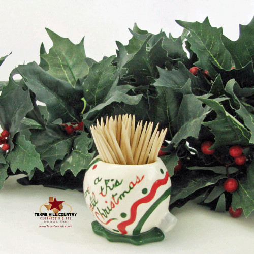 Old fashion style ornament toothpick holder for the Holiday season!  Made in the USA.