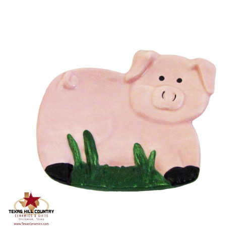 Pink pig small spoon rest or tea bag holder, Made in the USA.