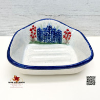 Sponge or scrubby holder with hand painted Texas Bluebonnet wildflowers.