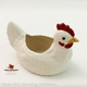 White ceramic chicken scrubby or scouring pad holder, window sill planter or catch all.