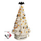 Halloween Tree with black bat topper.