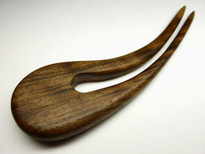 SOLD - Hand Crafted European Walnut Hair Fork