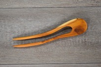 SOLD - Hand Crafted Contoured Yew Hair Fork