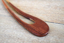 SOLD - Purpleheart, White Oak & Sapele Wood Hair Fork