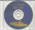 USS Benson DD 421 CRUISE BOOK WWII on CD  RARE US Navy