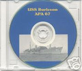 USS Burleson APA 67 CRUISE BOOK WWII  CD  RARE Navy
