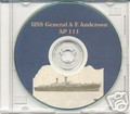 USS General A E Anderson AP 111 CRUISE BOOK WWII CD