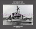 USS Miller DD 535 Personalized Ship Canvas Print