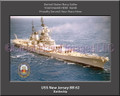 USS New Jersey BB 62 Personalized Ship Canvas Print