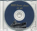 USS St Louis CL 49 CRUISE BOOK WWII CD RARE US Navy