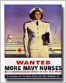 Wanted More Navy Nurses Vintage WWII Canvas Print 2D
